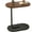 Walnut & Black, variant on SUSUZI C Shaped Sofa Side End Table Side Table TV Tray Table for Sofa, Bed, Small Couch Table