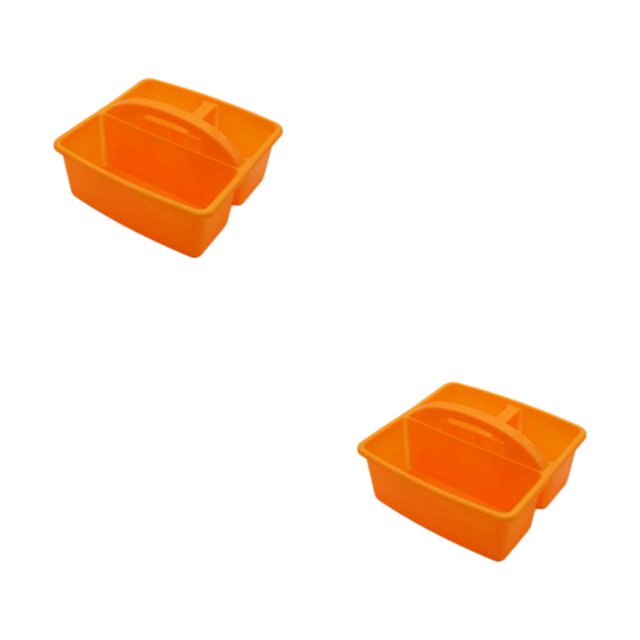 Kearding Bandeja de Almacenamiento Apilable - Organizador Versátil Para Mantener Artículos Prolijamente Cesta de Almacenamiento Apilable naranja 2Conjunto