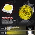 thumbnail image 5 of Pair Front LED Fog Lights Kit for Toyota Tacoma 2010-2023, 55W 3500K Amber Yellow Off-Road Lamps Black Front Bumper LED Fog Lights, 5 of 12