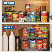 Mighty Susan Kitchen Organizer for Canned Goods, Lazy Susan Organizer for Cabinet/Pantry