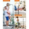 thumbnail image 3 of VICTIV 85 Tall Cell Phone Tripod Stand with Gooseneck and Remote, Portable Travel Tripod Stand, Overhead Tripod for iPhone 14 Pro Max/13/12/Android for Recording/Watching/Cooking/Fitness/Vlog, 3 of 5