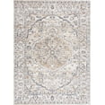 thumbnail image 3 of Hauteloom Hiti Living Room, Bedroom Machine Washable Area Rug - Traditional Oriental Medallion Carpet - Brown, Beige, Cream, Gray - 5'3" x 7', 3 of 14