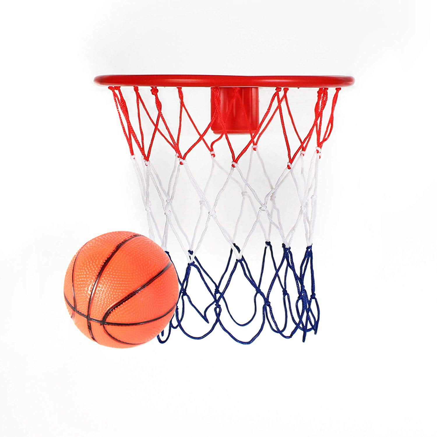 Slam Dunk Mini Basketball Hoop Set - Over The Door Plastic Toy Backboard 1 Balls &amp; Ball Pump. Simple Assembly, Hanger Mount Game for Kids Children or Adults
