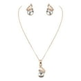 thumbnail image 1 of Fiudx Conjunto de Tres Piezas de Pendientes y Collar de Moda para Novia, 1 of 2