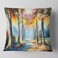 thumbnail image 2 of Designart Colorful Spring Forest - Landscape Printed Throw Pillow - 16x16, 2 of 5