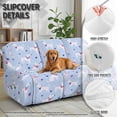 thumbnail image 5 of COEQINE Lazy Boy Recliner Chair Cover Polyester Spandex 3 Seater Sofa Cover 8 Pieces Breathable Soft Single Seat Couch Slipcover with Pocket for Living Room, Dog Heart Blue, 5 of 8
