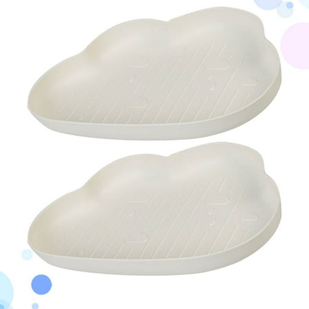 TEHAUX Household Cloud Shaped Plate PP 2PCS Compact Size Dark Blue
