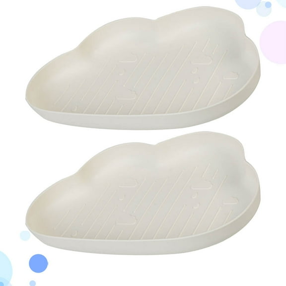 TEHAUX Household Cloud Shaped Plate PP 2PCS Compact Size Dark Blue