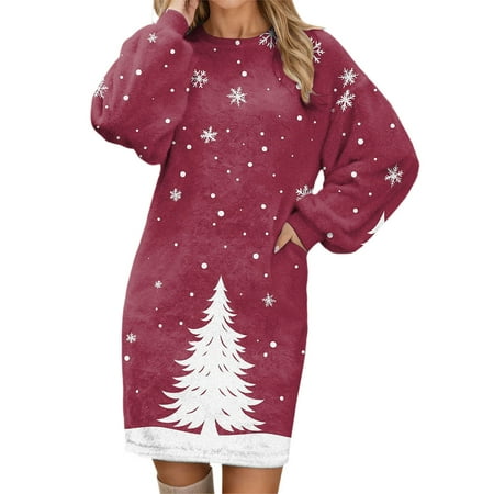 YAYUBA Ugly Sweaters for Couples Ugly Matching Christmas Sweater Pullover Holiday Gathering Ugly Christmas Sweater with Lights for Women,Wine,XXL