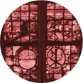 thumbnail image 1 of Ahgly Company Machine Washable Indoor Square Transitional Cherry Red Area Rugs, 3' Square, 1 of 7