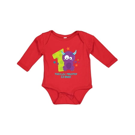 

Inktastic Monster 1st Birthday Gift Baby Boy or Baby Girl Long Sleeve Bodysuit