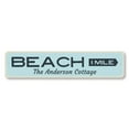 thumbnail image 2 of Beach Mileage Arrow Novelty Decor, Metal Wall Sign - 4x18 Inches, 2 of 4