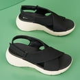 thumbnail image 4 of Sandalias Plataforma JShteea para Mujer Planas Casuales Playa Verano Negro 37, 4 of 9
