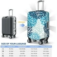thumbnail image 2 of Daisy Flowers Luggage Suitcase Covers Elastic Washable Blue Chrysanthemum Floral Luggage Protector Travel Suitcase Protective Cover For Kid And Adult, M (Fit 22-24 Inch Luggage), 2 of 6