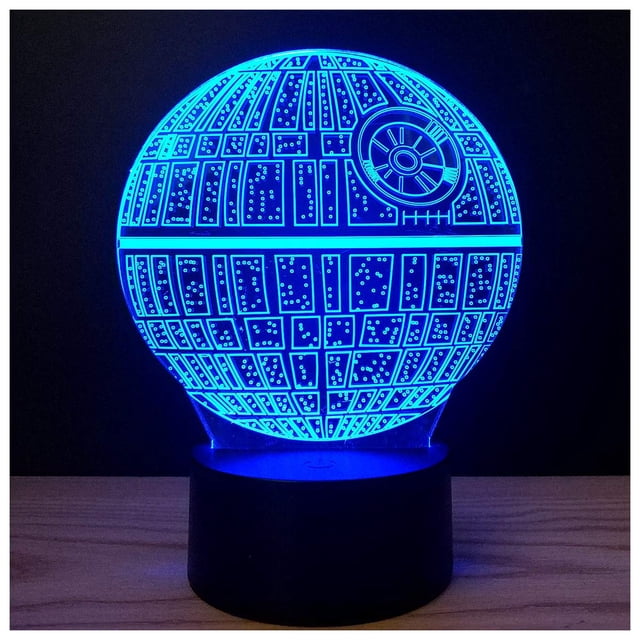 Luz nocturna 3D de ilusión Gfytdxe, 7 colores, táctil, USB