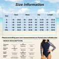 thumbnail image 2 of vigerkar One Piece Swimsuit for Women Neck Zipper Long Sleeve Bathing Suit Black, S, 2 of 8