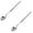 Silver 2PCS, variant on Resuable Extendable Stainless Steel Long Handle Spoon, Portable Long Handle Telescoping Extender, Telescopic Spoon for Barbecue, Camping, Iced Tea, Dinner Fruit Dessert, Camping Flatware