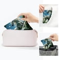 thumbnail image 5 of OWNTA White Horse Surrounded by Green Trees Pattern Portable 2-Pack PU Leather Makeup Bag Set with Built-in Shrapnel Closure, Waterproof and Printed Design, 5 of 6