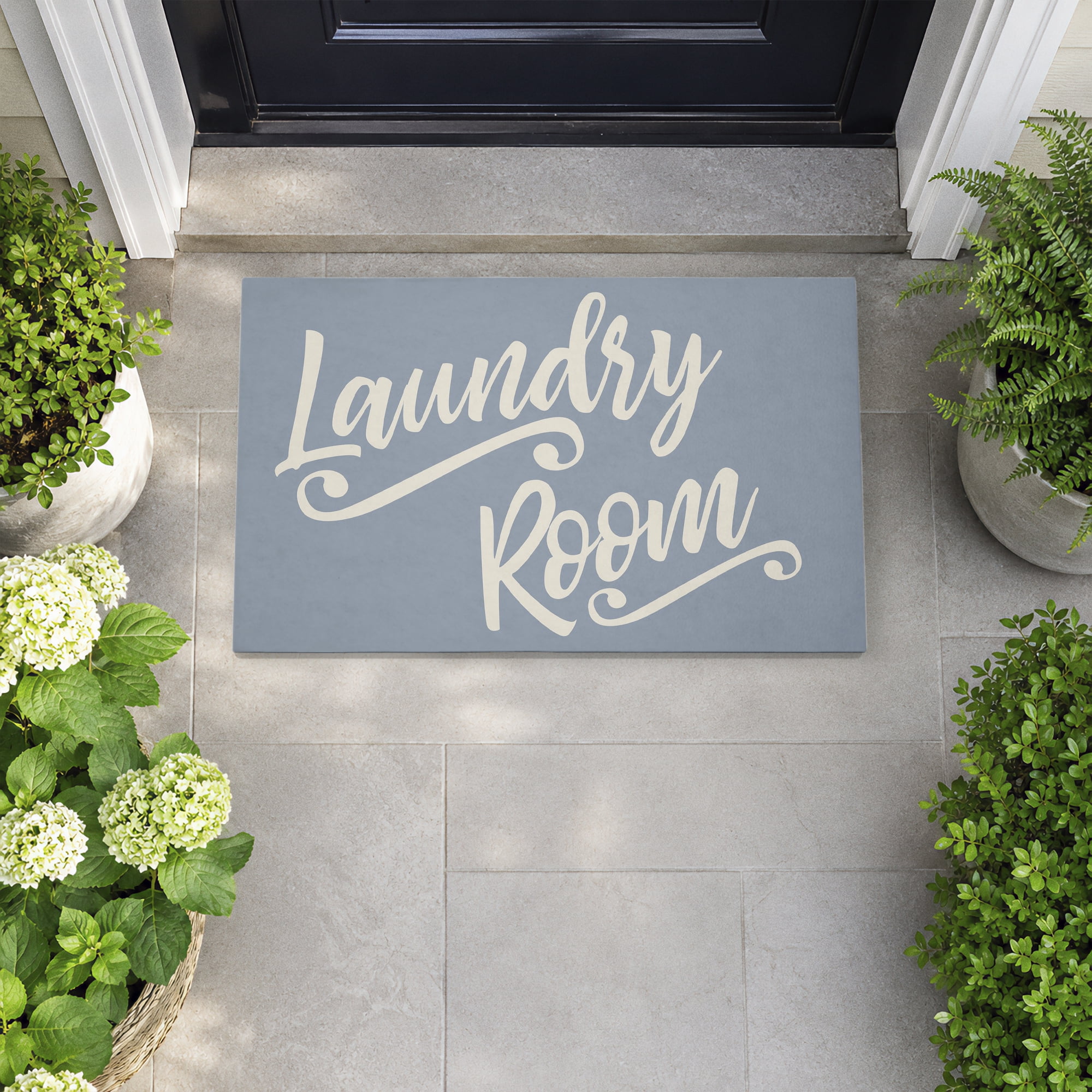 Stupell Industries Laundry Cursive Typography Printed Outdoor Door Floor Mat, design by SunDance Group; LLC