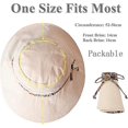 thumbnail image 5 of Dww-chapeau De Soleil Imprim Femme (beige) Rversible, Protection Solaire Upf50+ T Pliable Plage Haut Rond Beige Chapeau Extrieur Large Bord Chapeau, 5 of 5