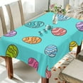 thumbnail image 4 of Easter Eggs Blue Tablecloth Rectangle Colorful Table Cloth Large Square Table Cover for Dining Kitchen Party 60"x120" Decor Gift, 4 of 7