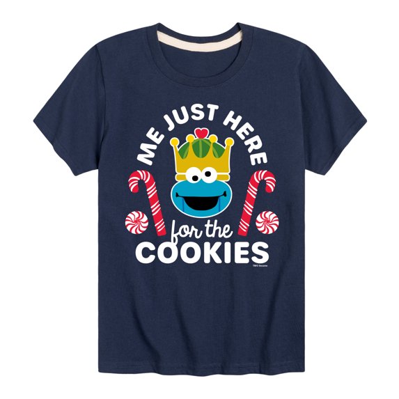 Sesame Street - Just Here for the Cookies - Toddler & Youth Short Sleeve Graphic T-Shirt
