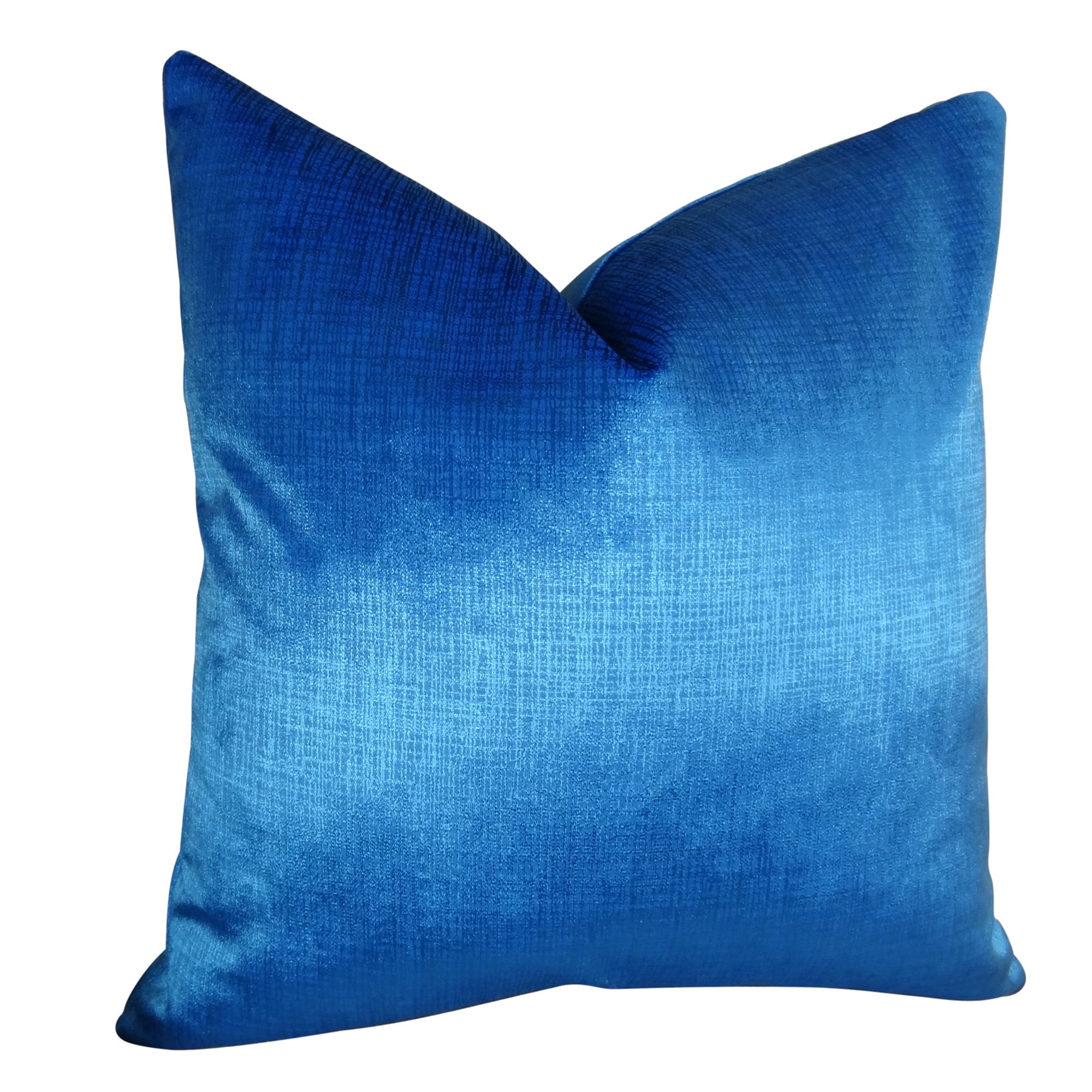 Blue 20 x 30 Plutus Brands Plutus Textured Blend Handmade Throw Pillow 