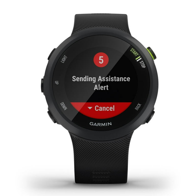 Garmin Forerunner 45 GPS Running Watch 45mm Black 010 02156 05 with Deco Gear Garmin Forerunner 45 S Tempered Glass Screen Protector 2 Pack