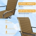 thumbnail image 2 of 3-Piece Outdoor Bar Set, Swivel Textilene Bar Stools with Glass-Top Table, Patio Bistro Set for Balcony, Backyard & Poolside, 2 of 6