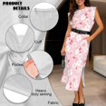 thumbnail image 6 of KUIFORTI Hawaii Matching Couple Outfits for Romantic Date Cherry Blossom Summer Husband and Wife Clothing Loose Swing Sundresses with Pockets Washable Fashionable, 6 of 7