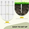thumbnail image 3 of Outsunny Metal Decorative Garden Fence, 9.2' x 17.25" 5 Pack Steel Fence Panels, Decorative Border Fence for Landscape, Flower Bed, Animals, Black, 3 of 9