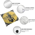 thumbnail image 4 of SHANXI Throw Pillow Cover French Queen Bee with Crown Decorative Pillow Case Home Sofa Cushion Cover Square 12x12in, 4 of 5