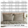 thumbnail image 3 of 4-Piece Twin XL Bed Sheets Premium Bedding, 21-Inch Deep Pocket Sheet Set, Twin XL Fitted Sheet, Dark Taupe Pillow Cases Standard Size Set of 2, Dark Taupe Sheets, 3 of 9