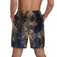 thumbnail image 4 of Uemuo Watercolor Snake Skin Pattern Mens Swim Trunks Quick Dry Board Shorts with Mesh Lining, Stretch Beach Shorts Quick Dry No-Chafing Board Shorts-X-Large, 4 of 9