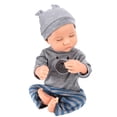 thumbnail image 3 of Muñeca realista para bebé recién nacido, cuerpo completo de vinilo, muñeca para dormir con ropa para niños de 18 pulgadas, 3 of 9