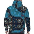 thumbnail image 7 of Uemuo Bohemian Turtle Pattern Men's Hoodie - Casual Pullover Hoodie with Kangaroo Pocket, Stylish Hooded Sweatshirt for Everyday Wear-Small, 7 of 7