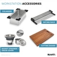 thumbnail image 6 of Ruvati RVH8003 33 x 22 Workstation Ledge Drop-in Tight Radius Kitchen Sink, 6 of 7