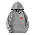 thumbnail image 3 of WOYY Big Girl's Hoodie Cherry Print Hooded Sweatshirt Casual Loose Graphic Pullover, 3 of 5