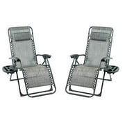 Patio Premier 2PK Gravity Chairs with Foot cover, with Big Cupholder