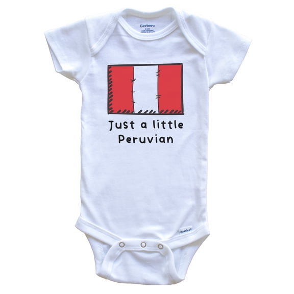 Just A Little Peruvian Funny Cute Peru Flag Baby Bodysuit