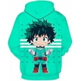 thumbnail image 2 of My Hero Academia Hoodies Adult Deku Hoodies Cosplay Costume Shoto Novelty Pullover Sweatshirt, 2 of 3