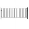 ALEKO DG18MADD Steel Dual Swing Driveway Gate - MADRID Style - 18 x 6 Feet