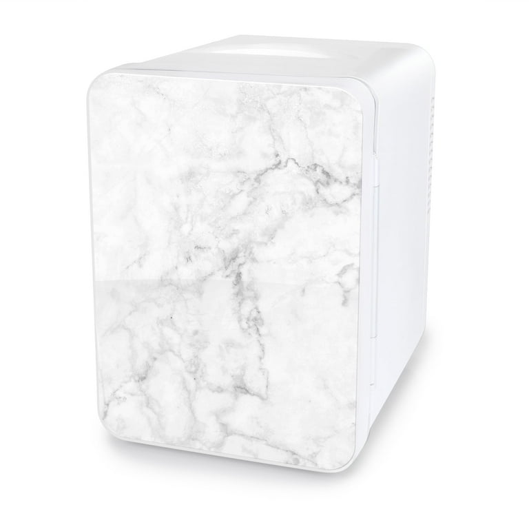 Personal Chiller Mini Fridge Small Space Cooler, White Marble