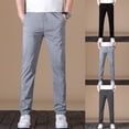 thumbnail image 4 of Men Slim Fit Pencil Plaid Skinny Dress Pants Work Business Formal Long Trousers, 4 of 9