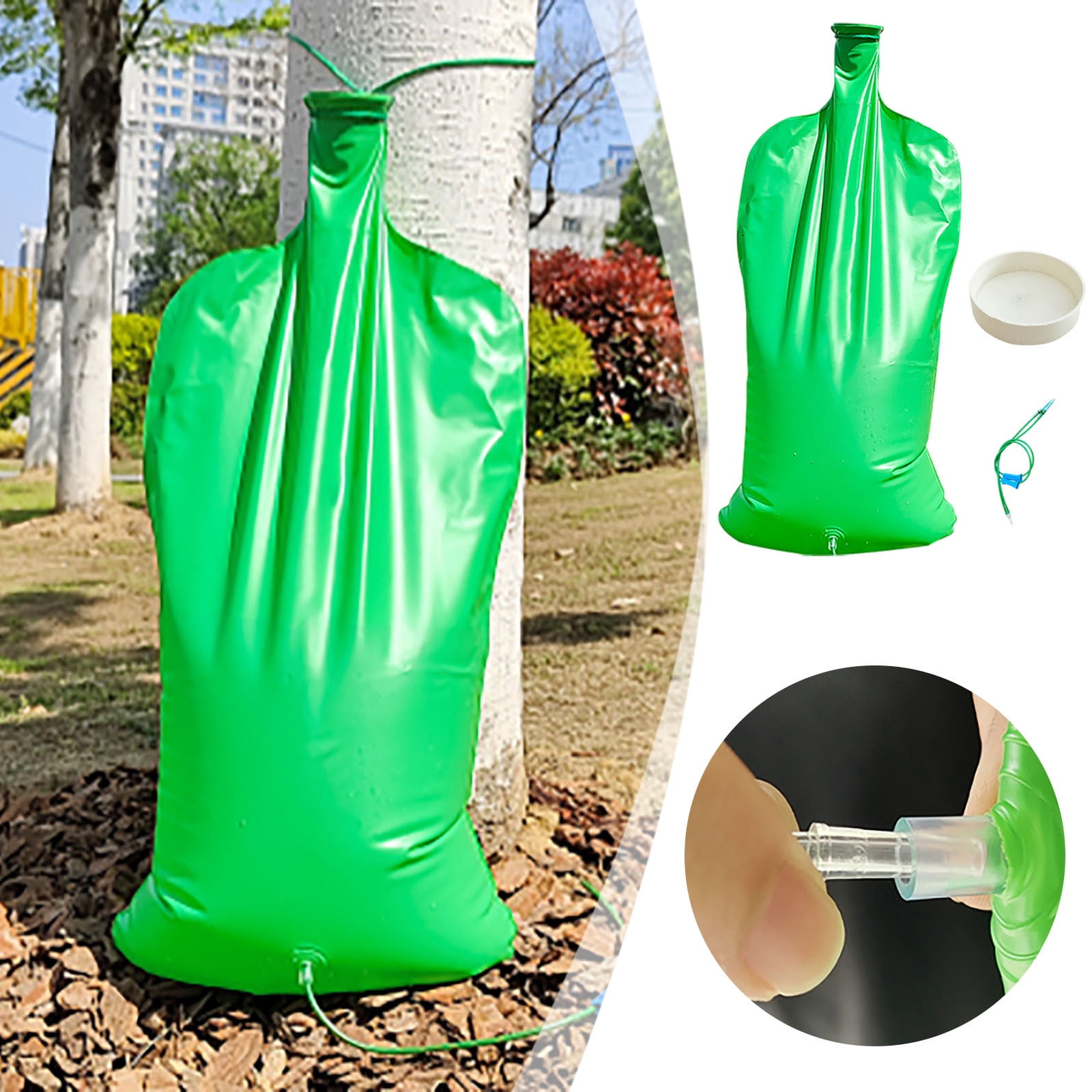 Tree Watering System - 4 Gallon Slow Release Water Bags with Adjustable Flow | Automatic Irrigation Kit for Newly & Mature Trees | Prevents Overwatering