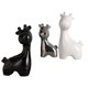 thumbnail image 5 of Juego de 3 figuras familiares de ciervos de cerámica, escultura de estante, decoración de mesa artesanal multiusos para estanterías delicadas, 5 of 9