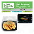 thumbnail image 5 of EcoQuality Black Plastic Airtight Salad Food Storage Container (25 Count), 5 of 7