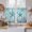 Blue, variant on Coastal Starfish Blue Kitchen Curtain for Berdoom Living Room Cafe 54 Inch Length, Summer Beach Nautical Coral Tiers Curtains Light Filtering Drapes Rod Pocket Window Treatment 2 Panels 52"Wx54"L