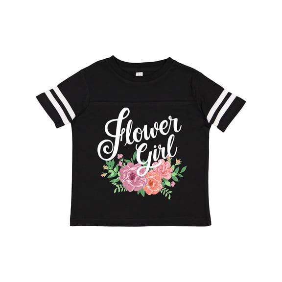 Inktastic Flower Girl Hand Lettering with Flowers Illustration Girls Toddler T-Shirt