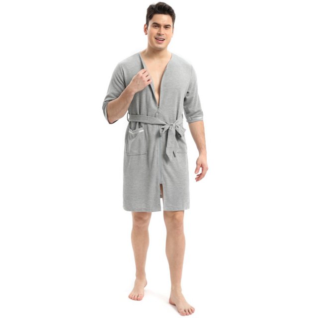 Valcatch Couples Robes Unisex Women Men Lightweight Waffle FullLength